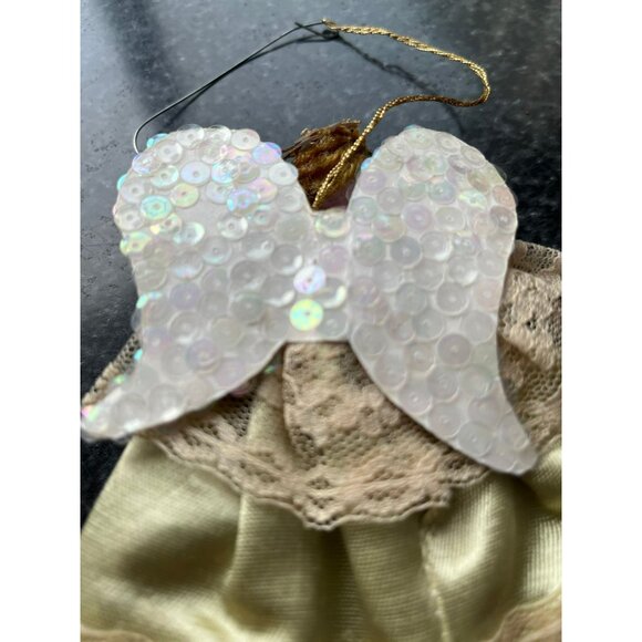 Vtg 1970's Detroit Artist Mary Ewald Christmas Ornament Angel Clothespin Doll - Picture 8 of 9